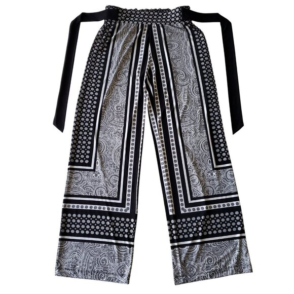 International Concepts Wide-Leg Pants Palazzo Pants BW Carrara Marble S - Picture 6 of 14